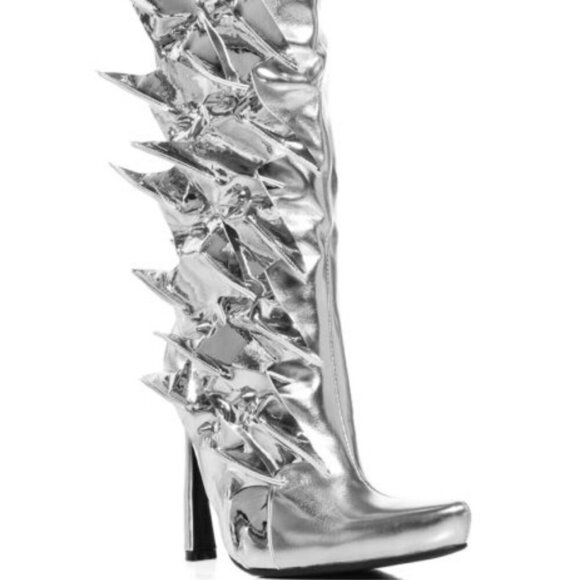 AZALEA WANG " PERFECT STORM " SILVER LIGHTNING BOLT DETAIL BOOT(BRAND NEW !!!!!! - Picture 2 of 7